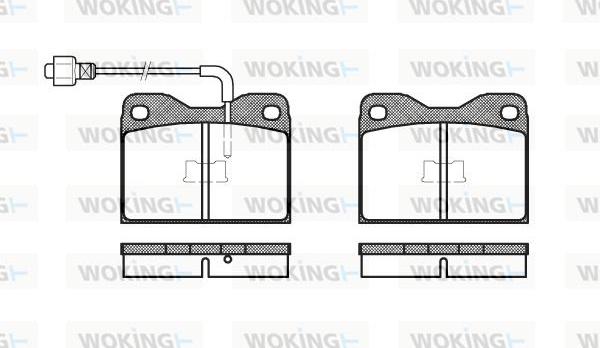 Woking P1083.02 - Тормозные колодки, дисковые, комплект unicars.by