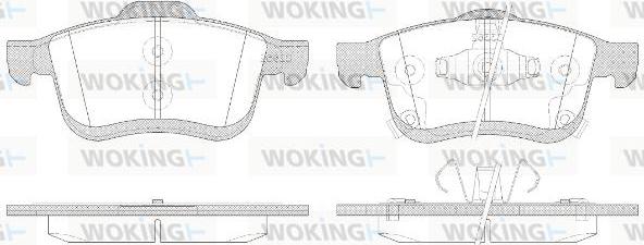 Woking P10833.42 - Тормозные колодки, дисковые, комплект unicars.by