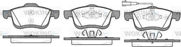 Woking P10833.01 - Тормозные колодки, дисковые, комплект unicars.by