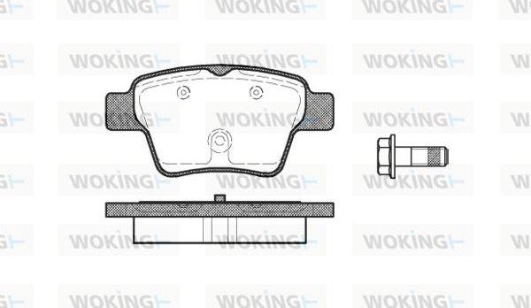 Woking P10383.00 - Тормозные колодки, дисковые, комплект unicars.by