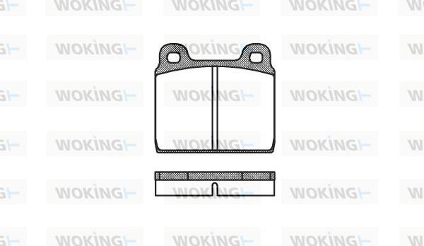 Woking P1023.00 - Тормозные колодки, дисковые, комплект unicars.by