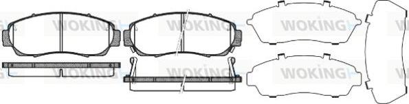 Woking P10713.12 - Тормозные колодки, дисковые, комплект unicars.by