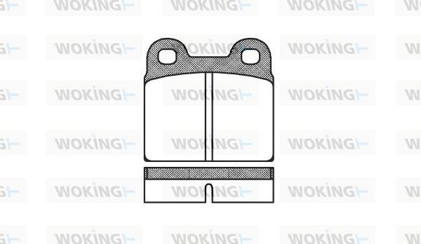 Woking P1073.00 - Тормозные колодки, дисковые, комплект unicars.by