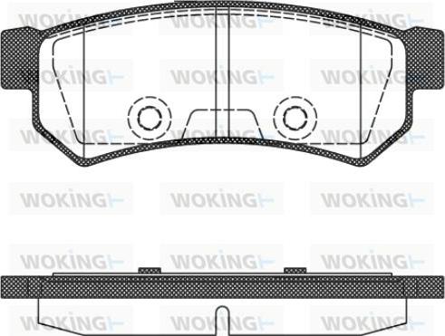 Woking P11483.10 - Тормозные колодки, дисковые, комплект unicars.by