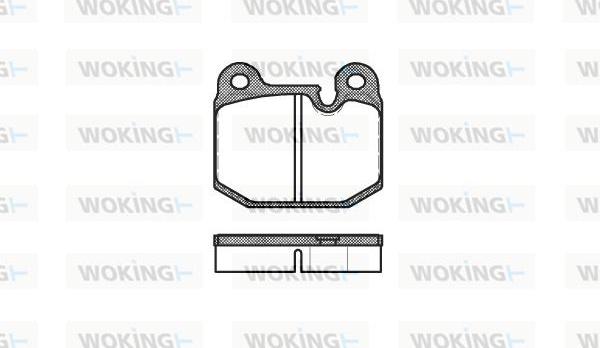 Woking P1143.10 - Тормозные колодки, дисковые, комплект unicars.by