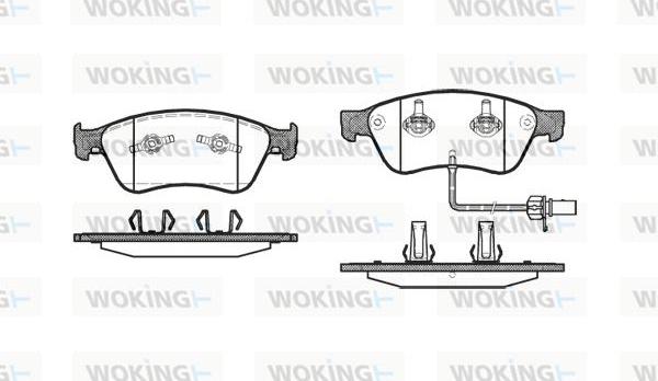 Woking P11563.02 - Тормозные колодки, дисковые, комплект unicars.by