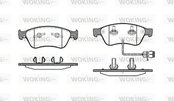 Woking P11563.12 - Тормозные колодки, дисковые, комплект unicars.by