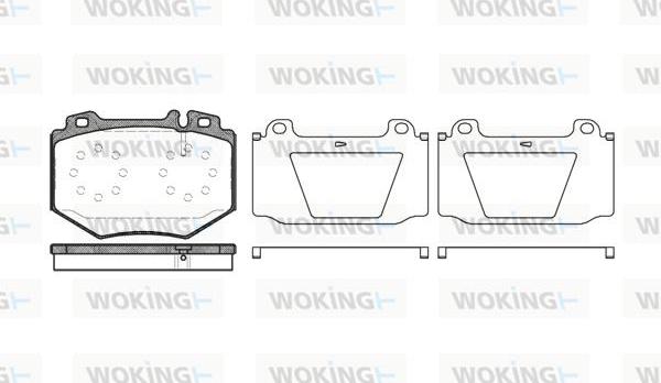 Woking P11653.00 - Тормозные колодки, дисковые, комплект unicars.by