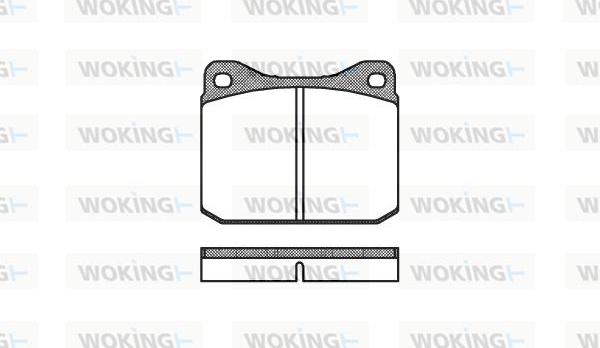 Woking P1103.00 - Тормозные колодки, дисковые, комплект unicars.by