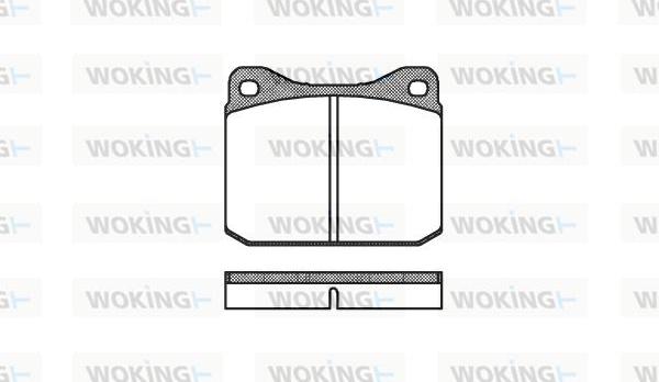 Woking P1103.10 - Тормозные колодки, дисковые, комплект unicars.by