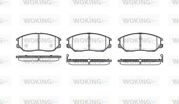 Woking P11853.02 - Тормозные колодки, дисковые, комплект unicars.by