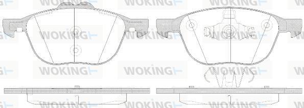 Woking P11823.50 - Тормозные колодки, дисковые, комплект unicars.by