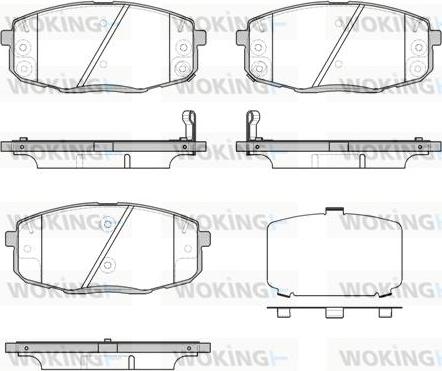 Woking P11383.12 - Тормозные колодки, дисковые, комплект unicars.by