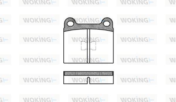 Woking P1173.00 - Тормозные колодки, дисковые, комплект unicars.by