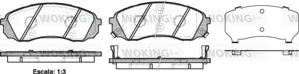 Woking P13913.02 - Тормозные колодки, дисковые, комплект unicars.by