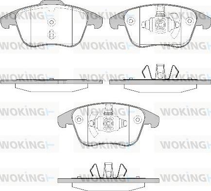 Woking P13493.50 - Тормозные колодки, дисковые, комплект unicars.by