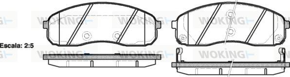 Woking P13443.02 - Тормозные колодки, дисковые, комплект unicars.by