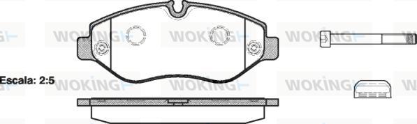 Woking P13453.00 - Тормозные колодки, дисковые, комплект unicars.by