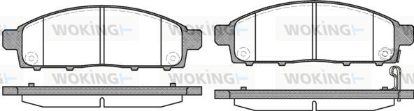 Woking P13423.01 - Тормозные колодки, дисковые, комплект unicars.by