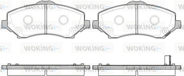 Woking P13593.02 - Тормозные колодки, дисковые, комплект unicars.by