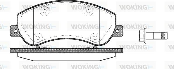 Woking P13503.00 - Тормозные колодки, дисковые, комплект unicars.by