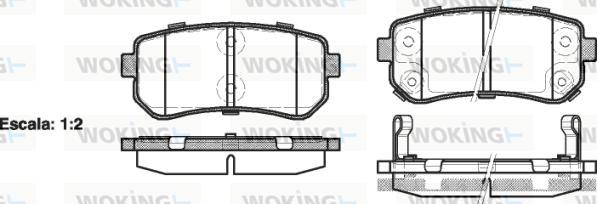 Woking P13093.02 - Тормозные колодки, дисковые, комплект unicars.by