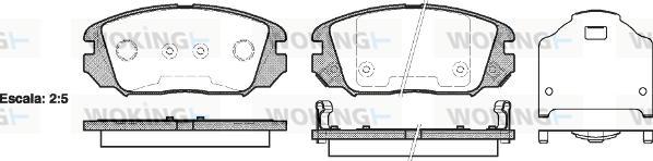 Woking P13043.02 - Тормозные колодки, дисковые, комплект unicars.by