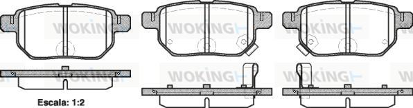 Woking P13863.02 - Тормозные колодки, дисковые, комплект unicars.by