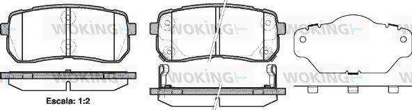 Woking P13883.02 - Тормозные колодки, дисковые, комплект unicars.by