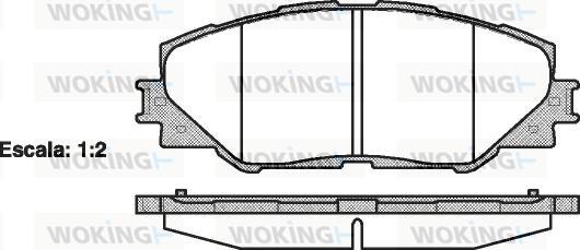 Woking P13343.00 - Тормозные колодки, дисковые, комплект unicars.by