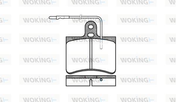 Woking P1333.14 - Тормозные колодки, дисковые, комплект unicars.by