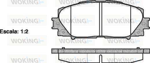 Woking P13243.00 - Тормозные колодки, дисковые, комплект unicars.by