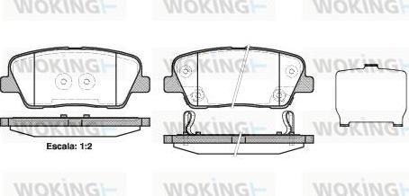 Woking P13743.02 - Тормозные колодки, дисковые, комплект unicars.by