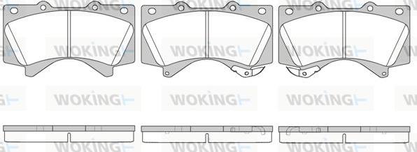 Woking P13713.02 - Тормозные колодки, дисковые, комплект unicars.by