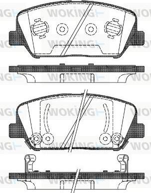 Woking P12983.02 - Тормозные колодки, дисковые, комплект unicars.by