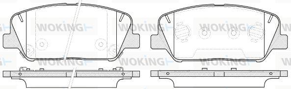 Woking P12983.12 - Тормозные колодки, дисковые, комплект unicars.by