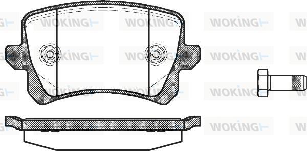 Woking P12423.00 - Тормозные колодки, дисковые, комплект unicars.by