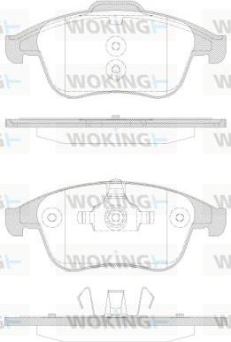 Woking P12503.30 - Тормозные колодки, дисковые, комплект unicars.by