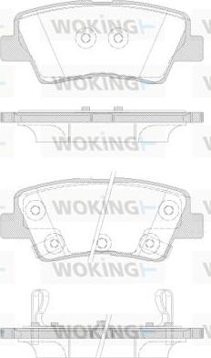 Woking P12623.42 - Тормозные колодки, дисковые, комплект unicars.by