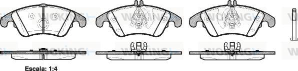 Woking P12043.00 - Тормозные колодки, дисковые, комплект unicars.by