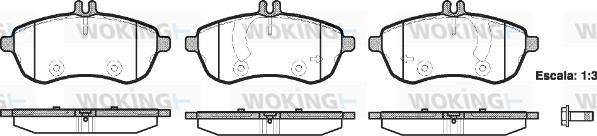 Woking P12013.00 - Тормозные колодки, дисковые, комплект unicars.by