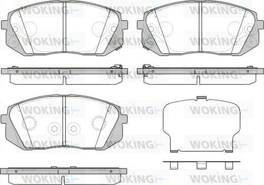 Woking P12023.52 - Тормозные колодки, дисковые, комплект unicars.by