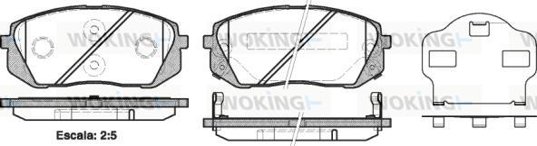 Woking P12023.02 - Тормозные колодки, дисковые, комплект unicars.by