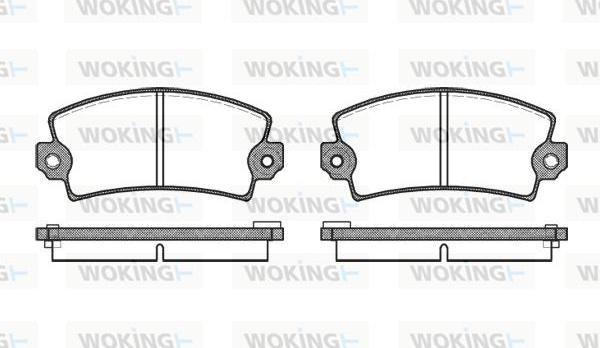 Woking P1213.06 - Тормозные колодки, дисковые, комплект unicars.by