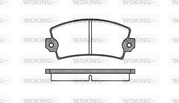 Woking P1213.00 - Тормозные колодки, дисковые, комплект unicars.by