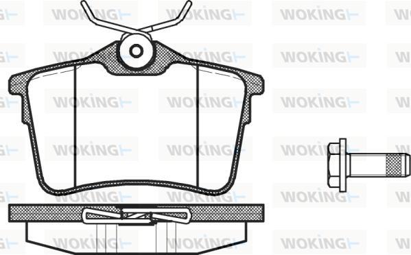 Woking P12823.00 - Тормозные колодки, дисковые, комплект unicars.by