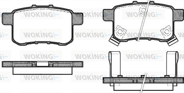 Woking P12323.02 - Тормозные колодки, дисковые, комплект unicars.by