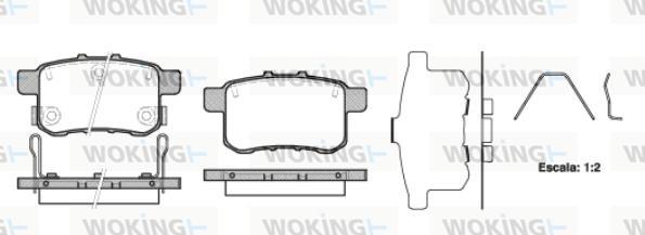 Woking P12323.12 - Тормозные колодки, дисковые, комплект unicars.by