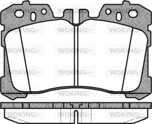 Woking P12203.00 - Тормозные колодки, дисковые, комплект unicars.by