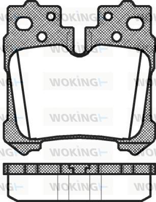 Woking P12213.00 - Тормозные колодки, дисковые, комплект unicars.by